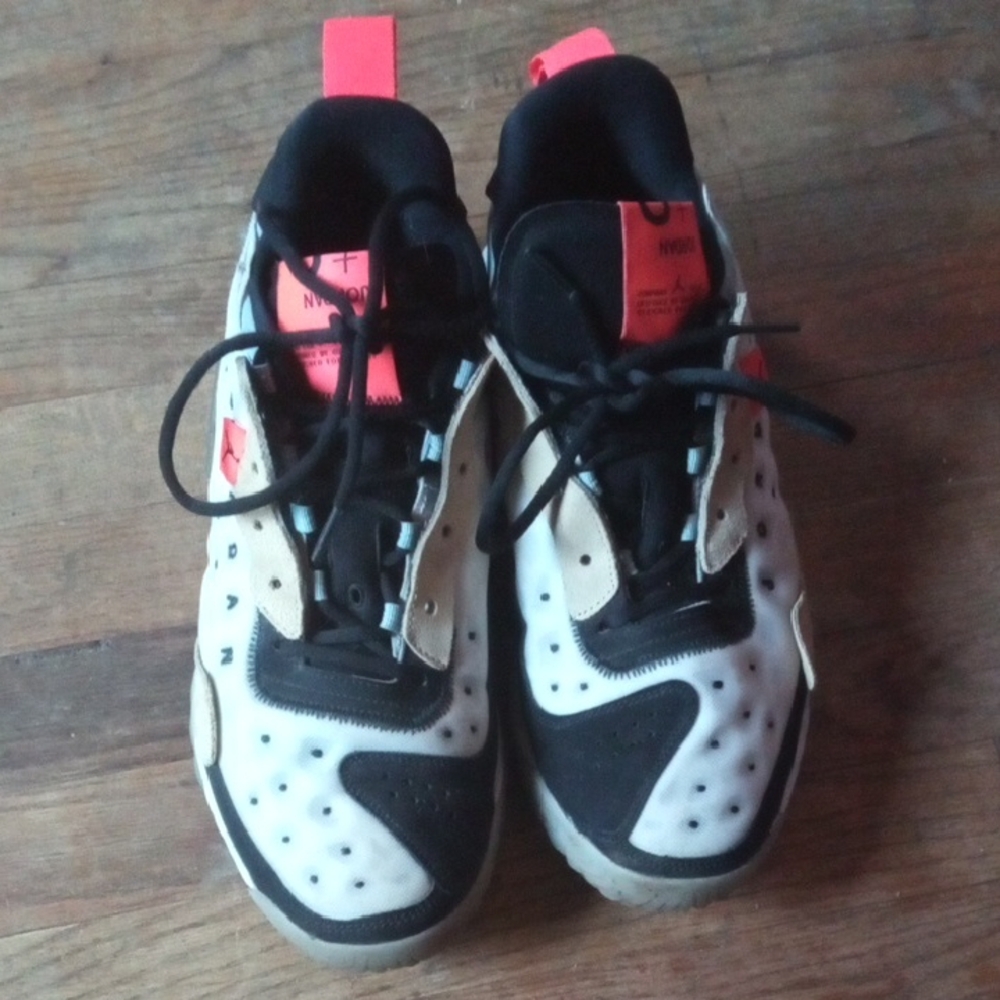 Jordan Delta 2 White Black Tan Infrared Shoes